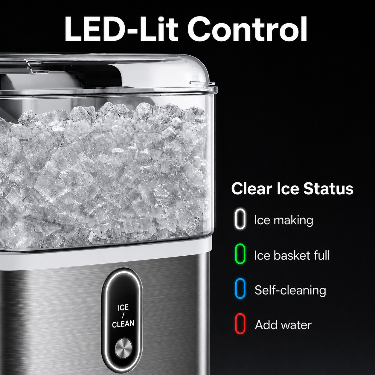 Ice Cube Maker Ice Machine Self Cleaning Countertop Ice Maker