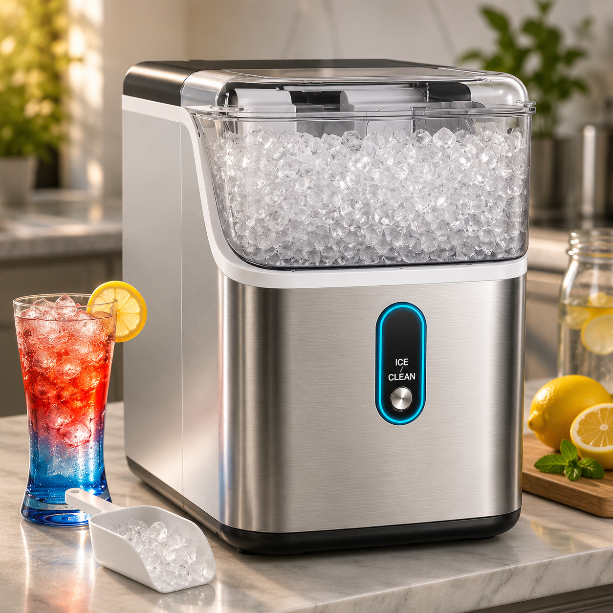 Ice Cube Maker Ice Machine Self Cleaning Countertop Ice Maker