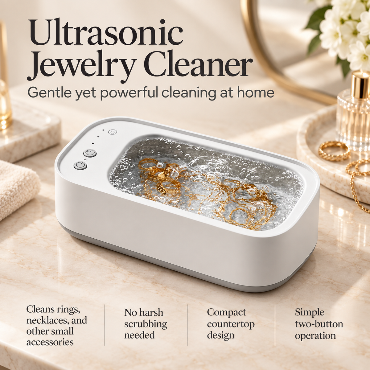 Ultrasonic Cleaner Machine for Jewellery Glasses Watches Dentures