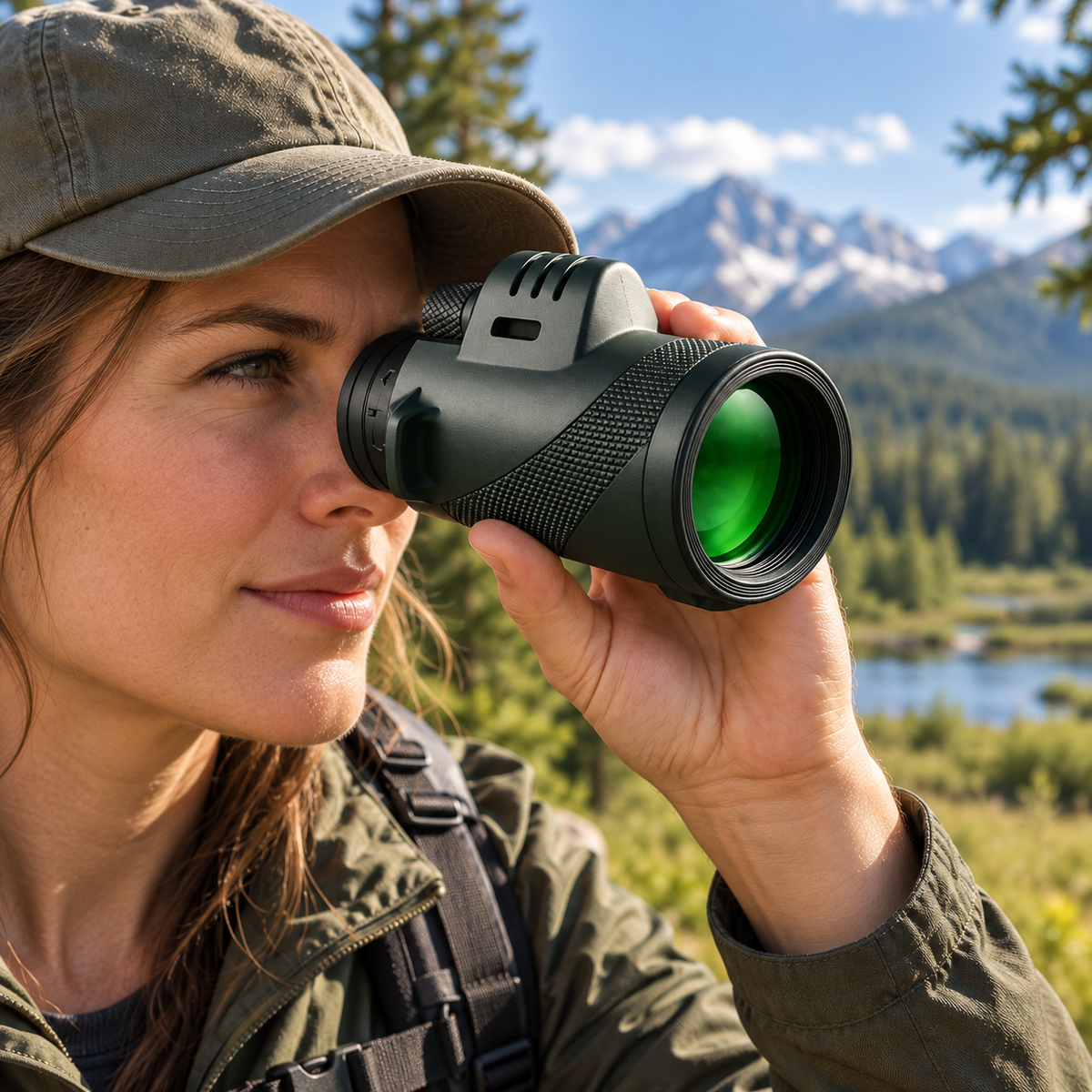Compact 600x Monocular Telescope HD Zoom for Hiking Birdwatching