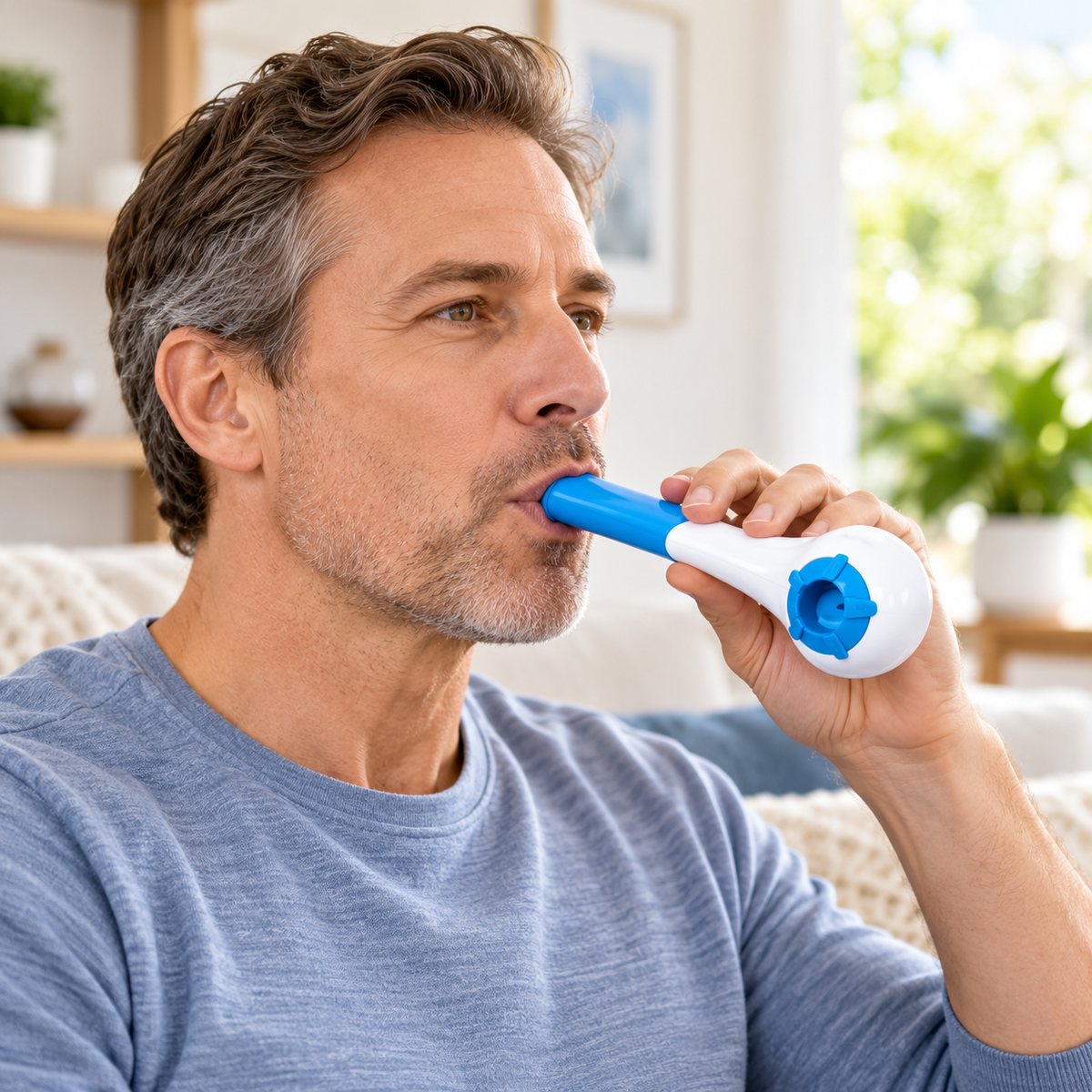Breathing Exerciser Lung Trainer Device for Respiratory Strength