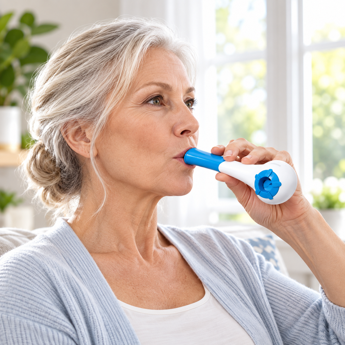 Breathing Exerciser Lung Trainer Device for Respiratory Strength