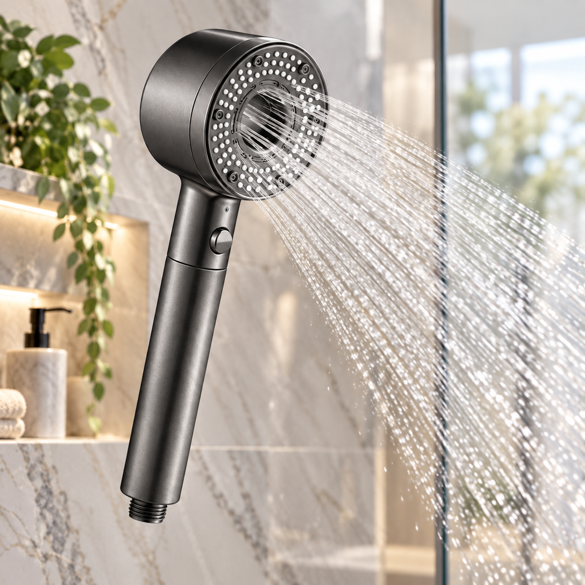 High Pressure Shower Head Filtered Water Saving 5 Mode Spray