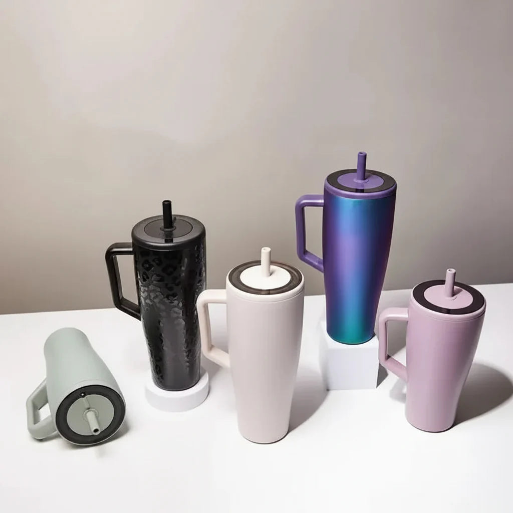 Insulated Cooling Drink Bottle with Cup On-the-Go