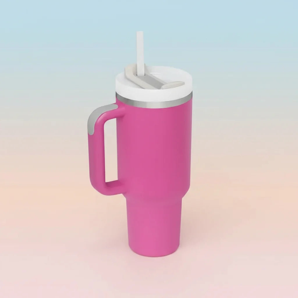 Insulated Travel Mug with Handle for Hot and Cold Drinks