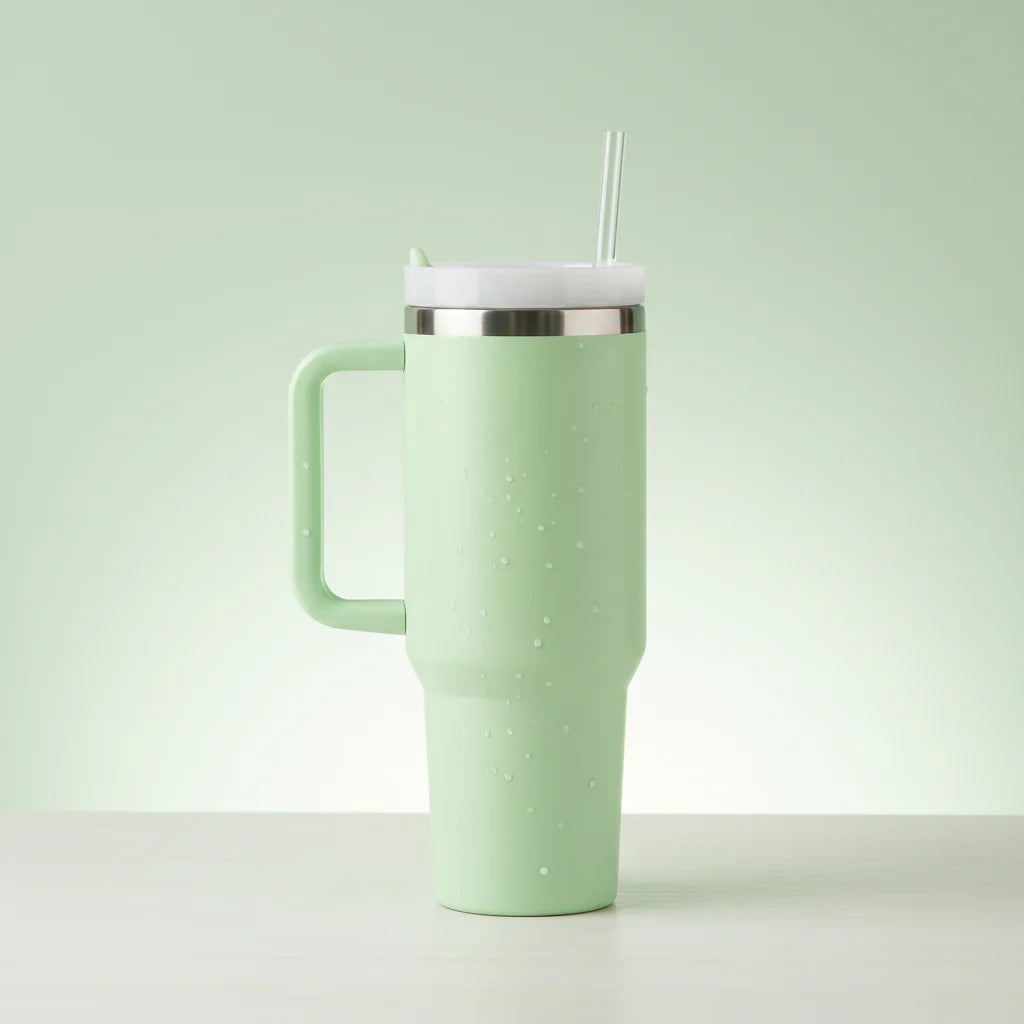 Insulated Travel Mug with Handle for Hot and Cold Drinks