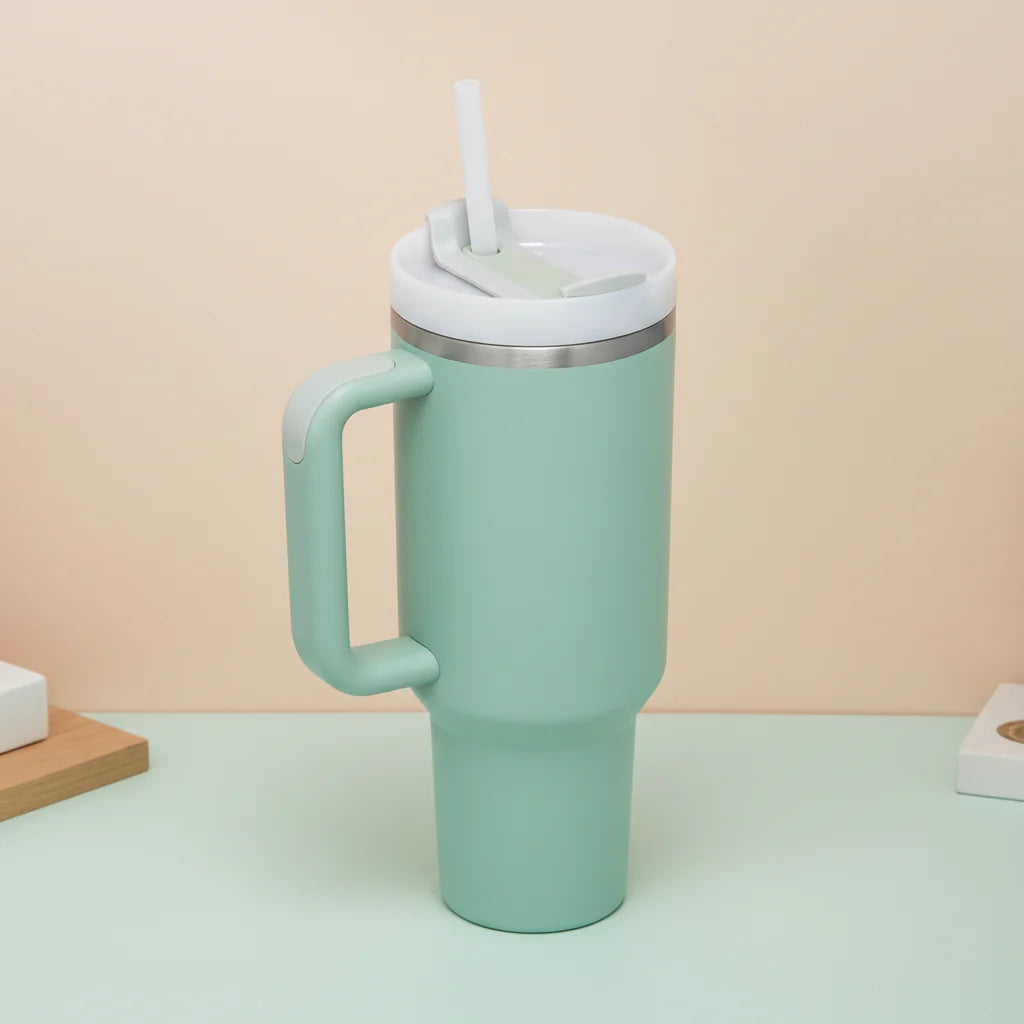 Insulated Travel Mug with Handle for Hot and Cold Drinks