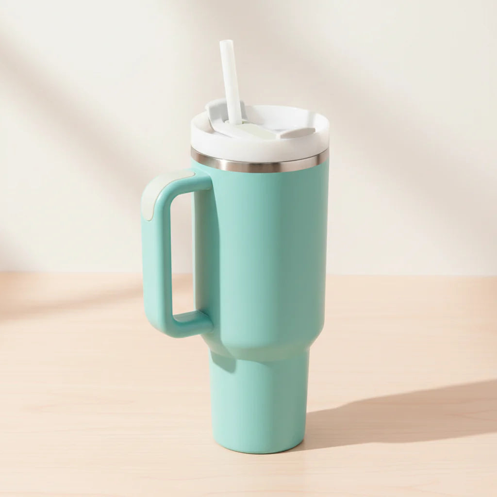 Insulated Travel Mug with Handle for Hot and Cold Drinks