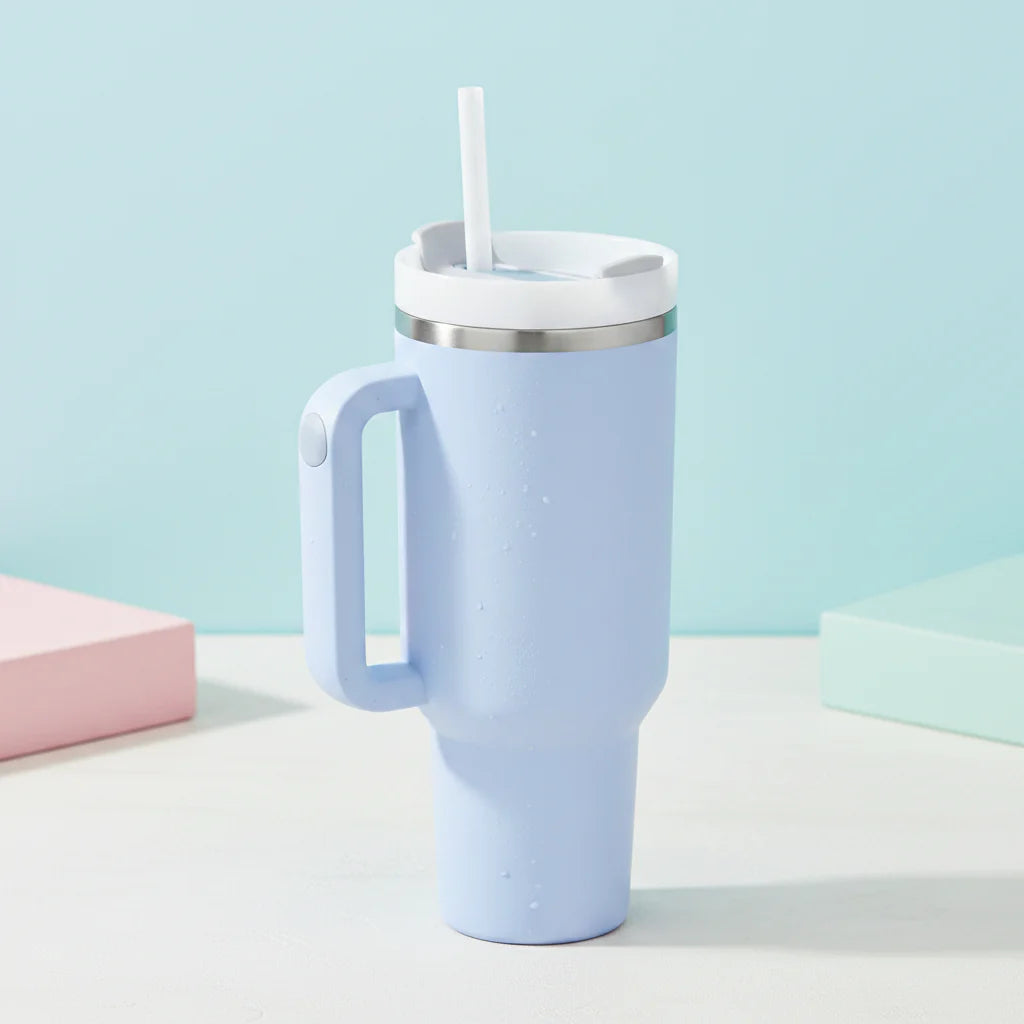 Insulated Travel Mug with Handle for Hot and Cold Drinks
