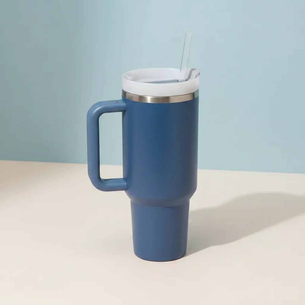 Insulated Travel Mug with Handle for Hot and Cold Drinks