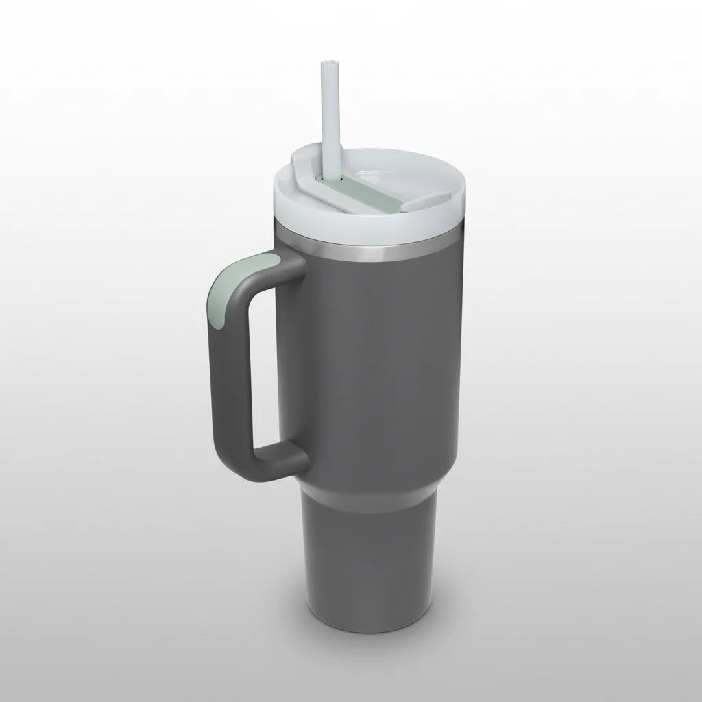 Insulated Travel Mug with Handle for Hot and Cold Drinks
