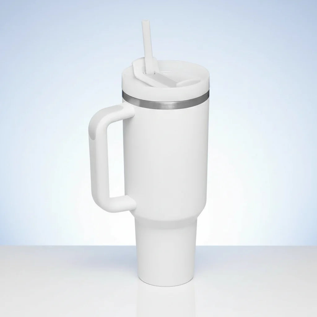Insulated Travel Mug with Handle for Hot and Cold Drinks