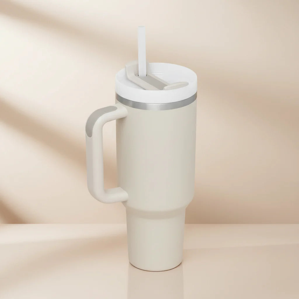 Insulated Travel Mug with Handle for Hot and Cold Drinks