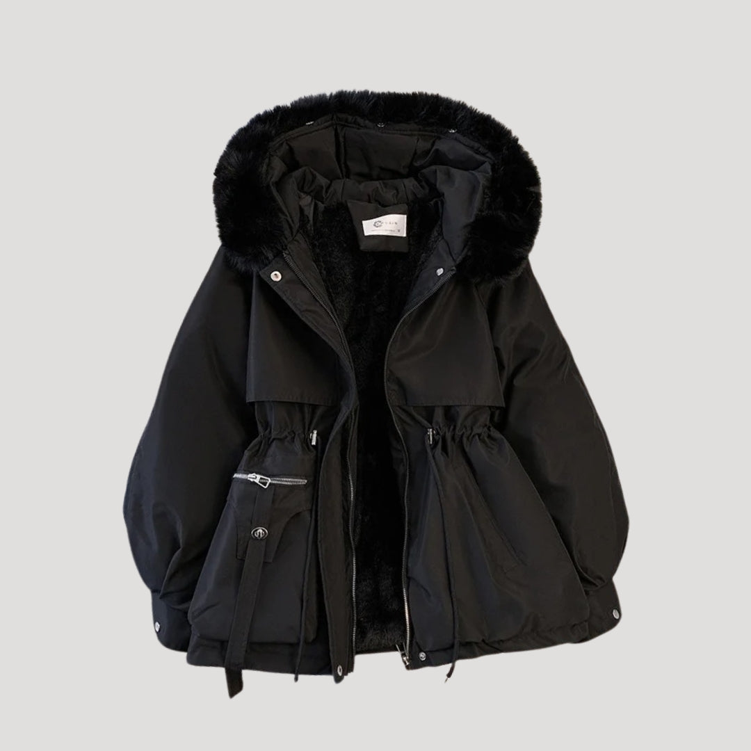 Women’s Hooded Parka with Faux Fur Trim