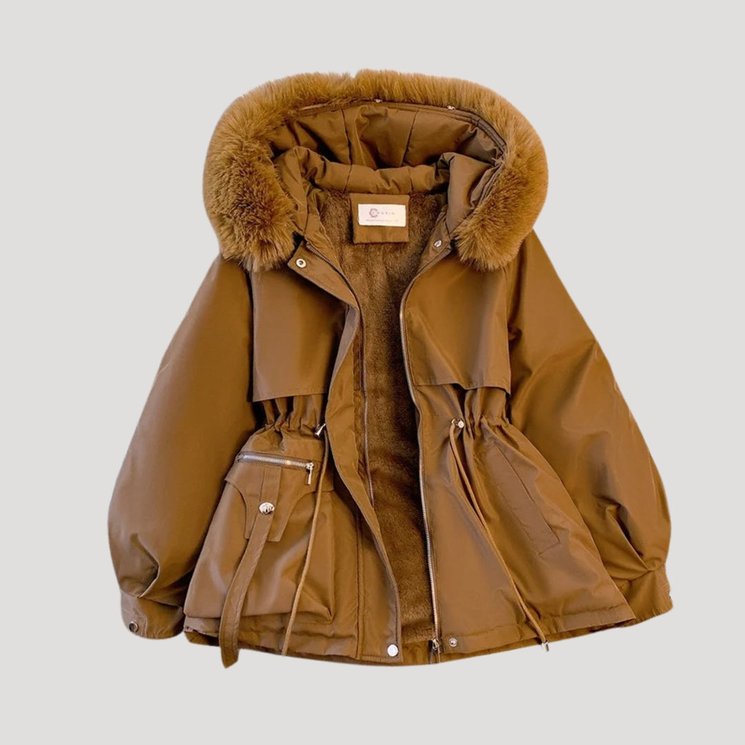 Women’s Hooded Parka with Faux Fur Trim