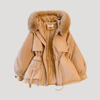Women’s Hooded Parka with Faux Fur Trim