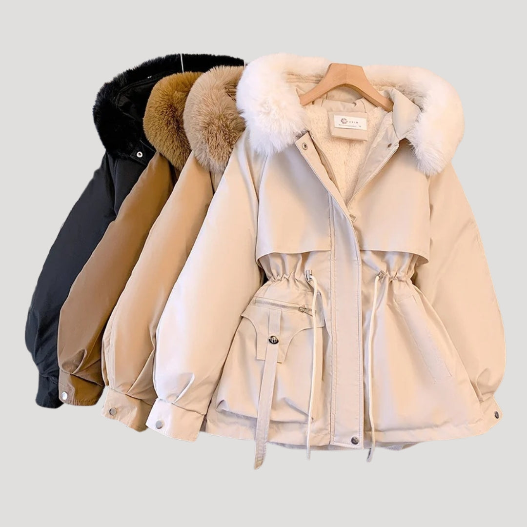 Women’s Hooded Parka with Faux Fur Trim