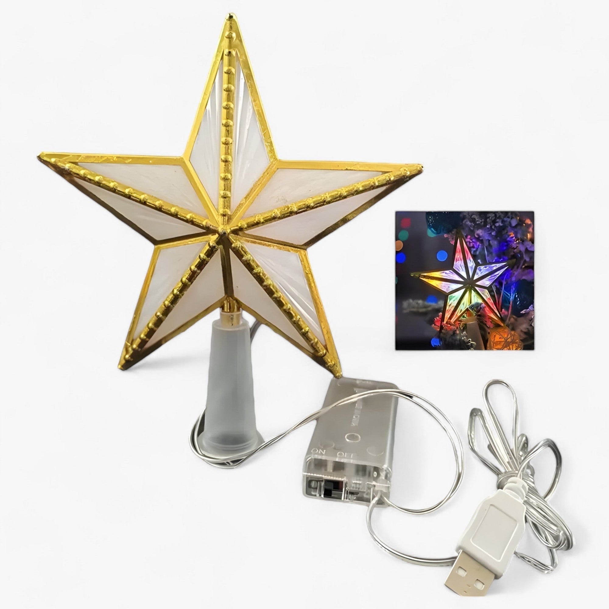 LED Star Tree Topper for Christmas