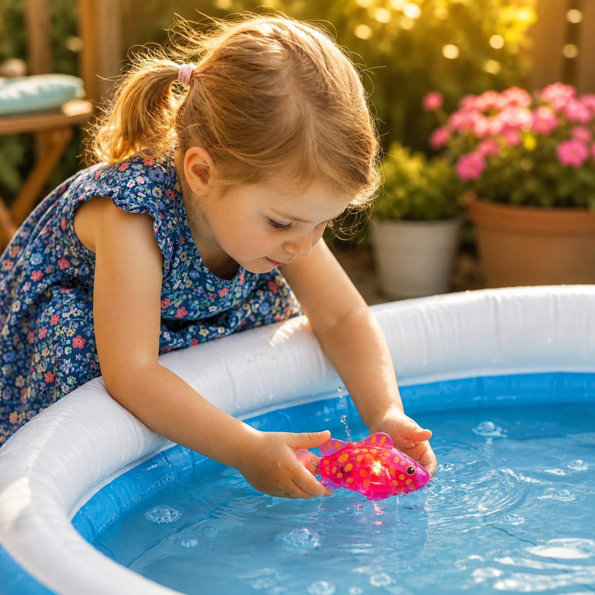 LED Swimming Fish Bath Water Toy for Bathtub Game