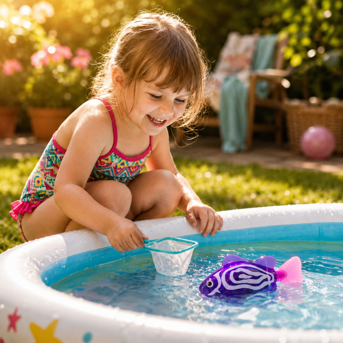 LED Swimming Fish Bath Water Toy for Bathtub Game