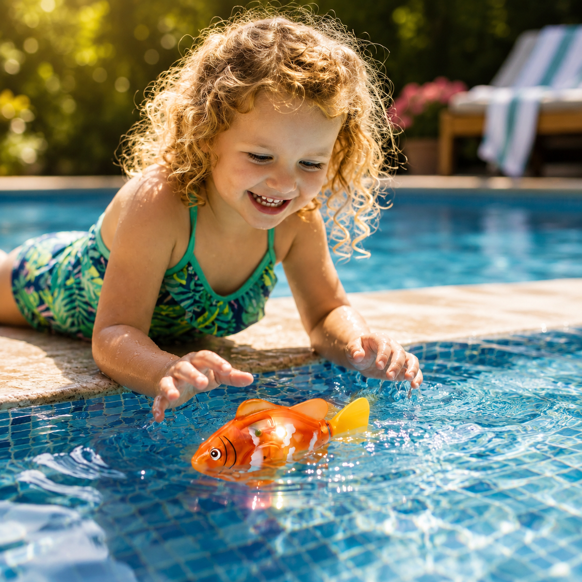 LED Swimming Fish Bath Water Toy for Bathtub Game