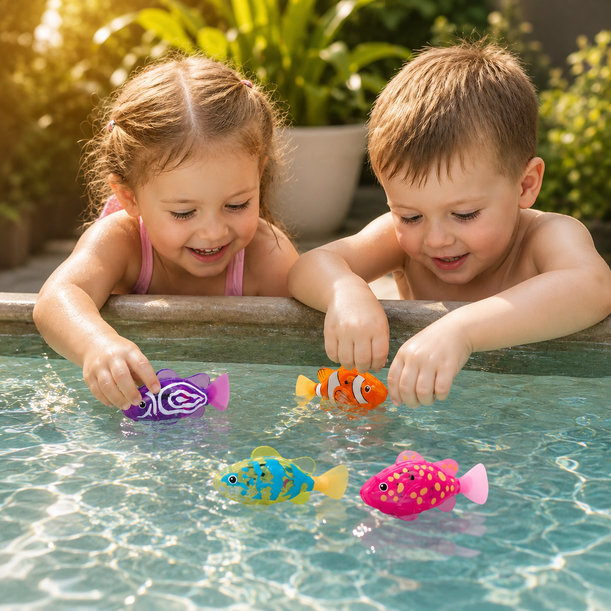 LED Swimming Fish Bath Water Toy for Bathtub Game