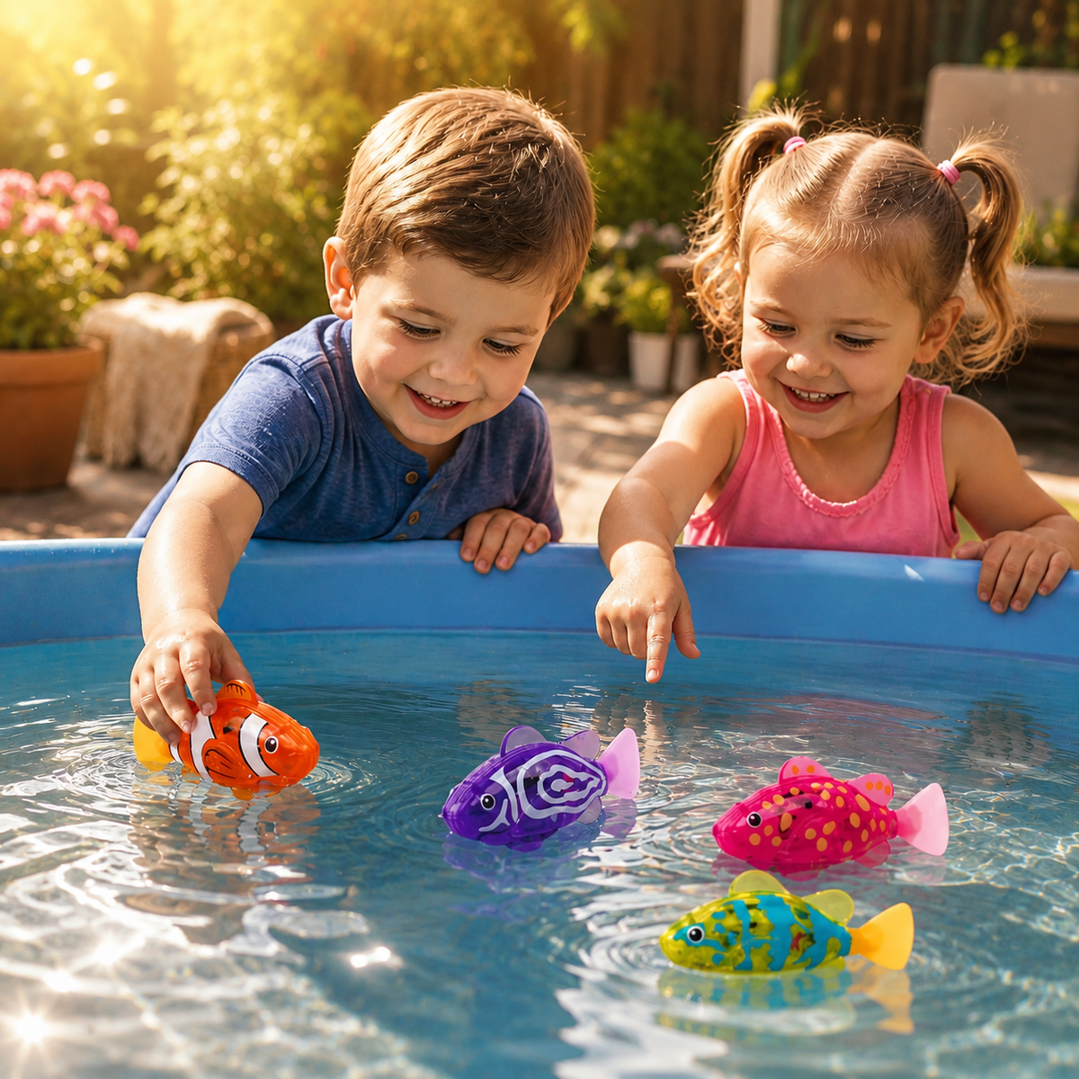 LED Swimming Fish Bath Water Toy for Bathtub Game