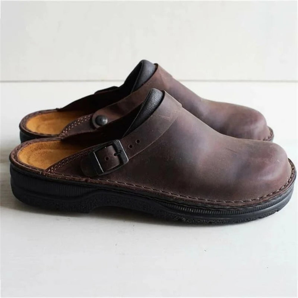 Men's Clogs with Buckle Strap Casual Footwear Shoes