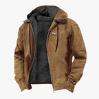 Men’s Hooded Zip Jacket with Fleece Lining