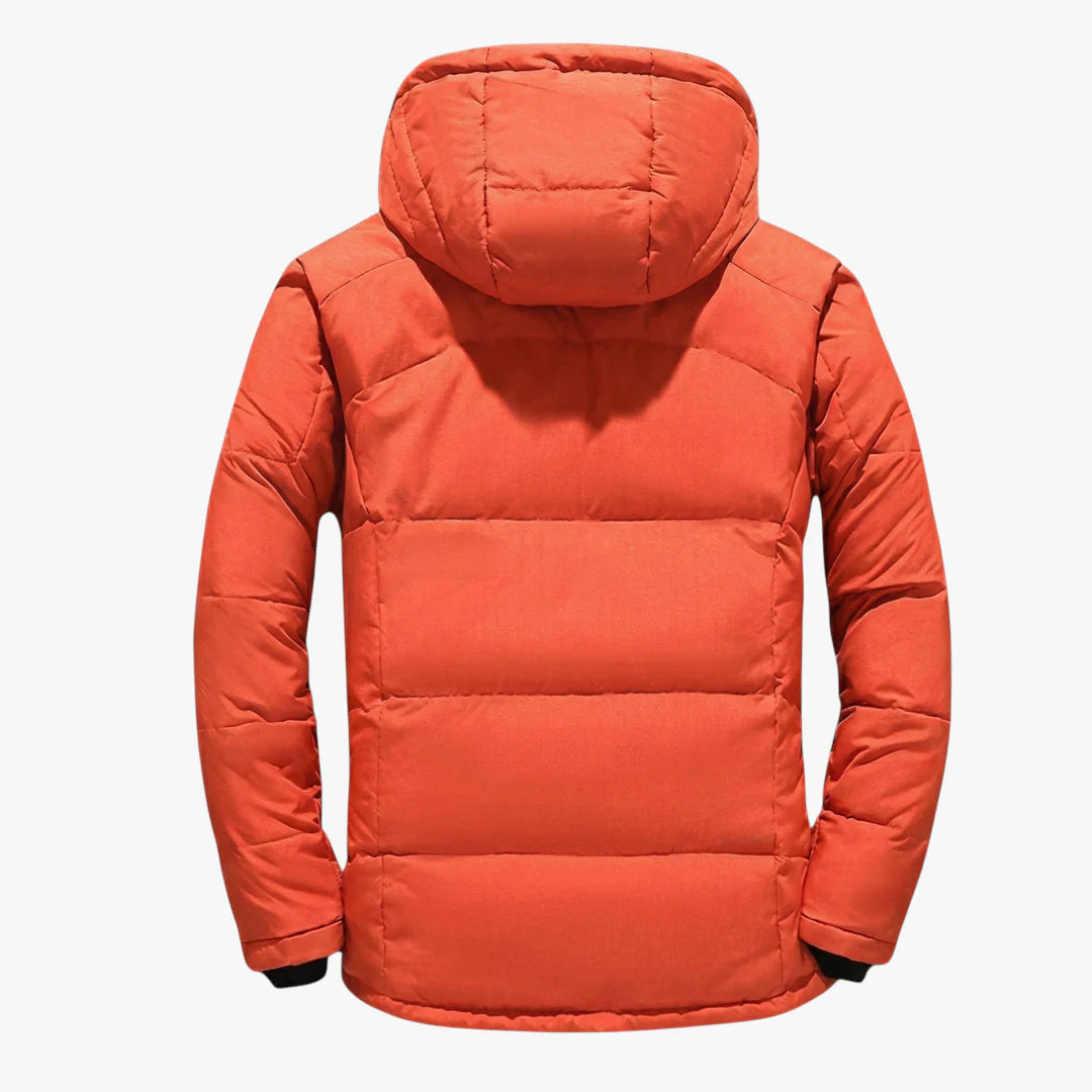 Men’s Hooded Puffer Jacket with Zip Pockets