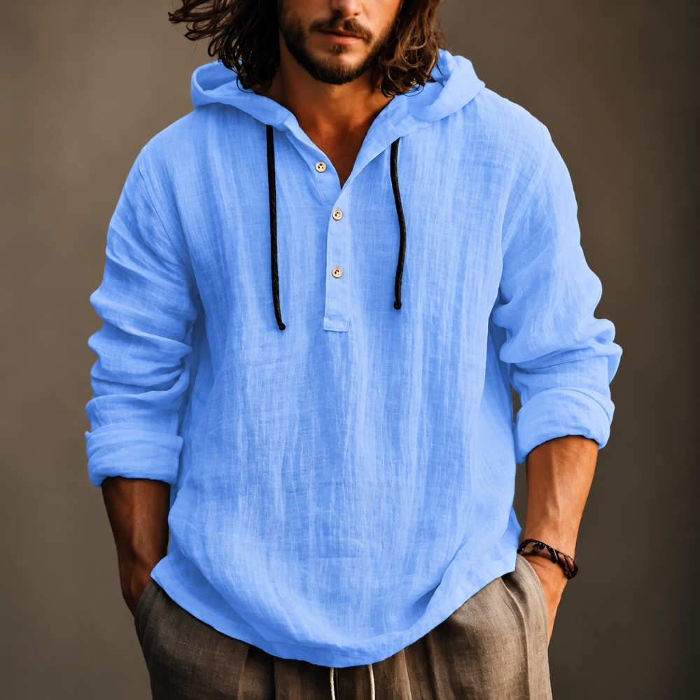 Men's Long Sleeve Hooded Hoodie Sweatshirt