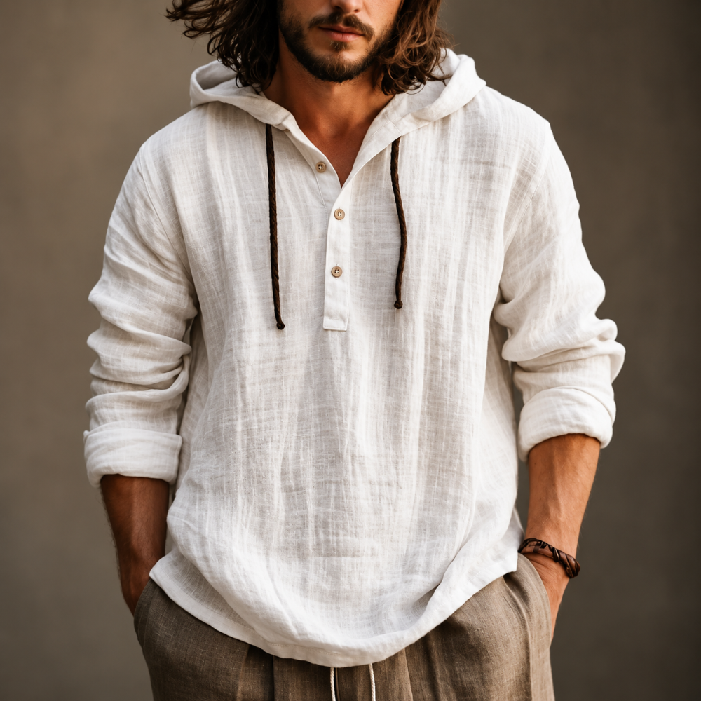 Men's Long Sleeve Hooded Hoodie Sweatshirt
