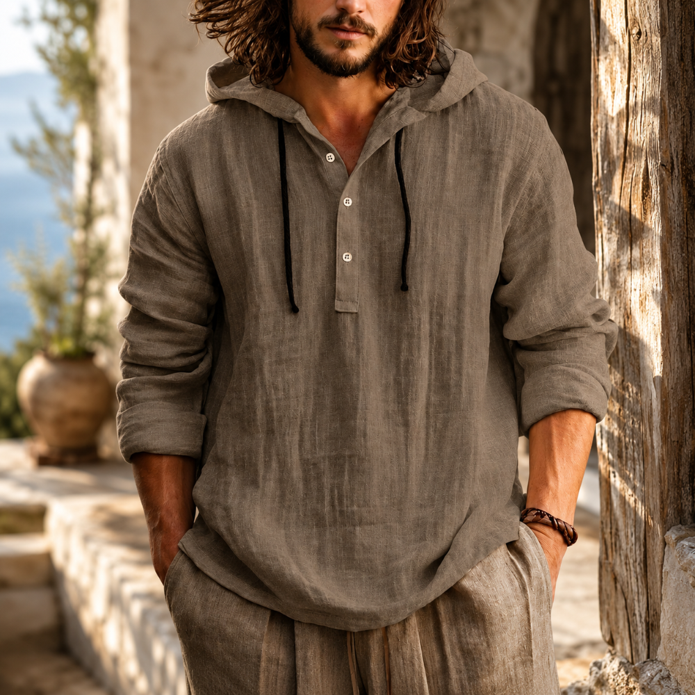 Men's Long Sleeve Hooded Hoodie Sweatshirt
