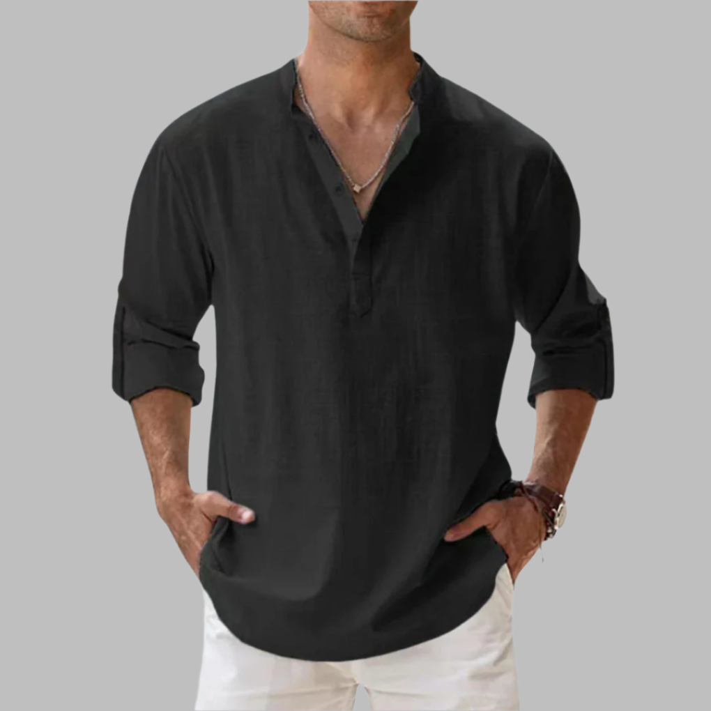 Men's Long Sleeve Lightweight Summer Shirt Casual Shirt