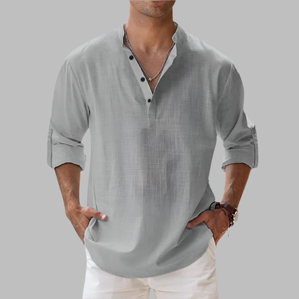 Men's Long Sleeve Lightweight Summer Shirt Casual Shirt