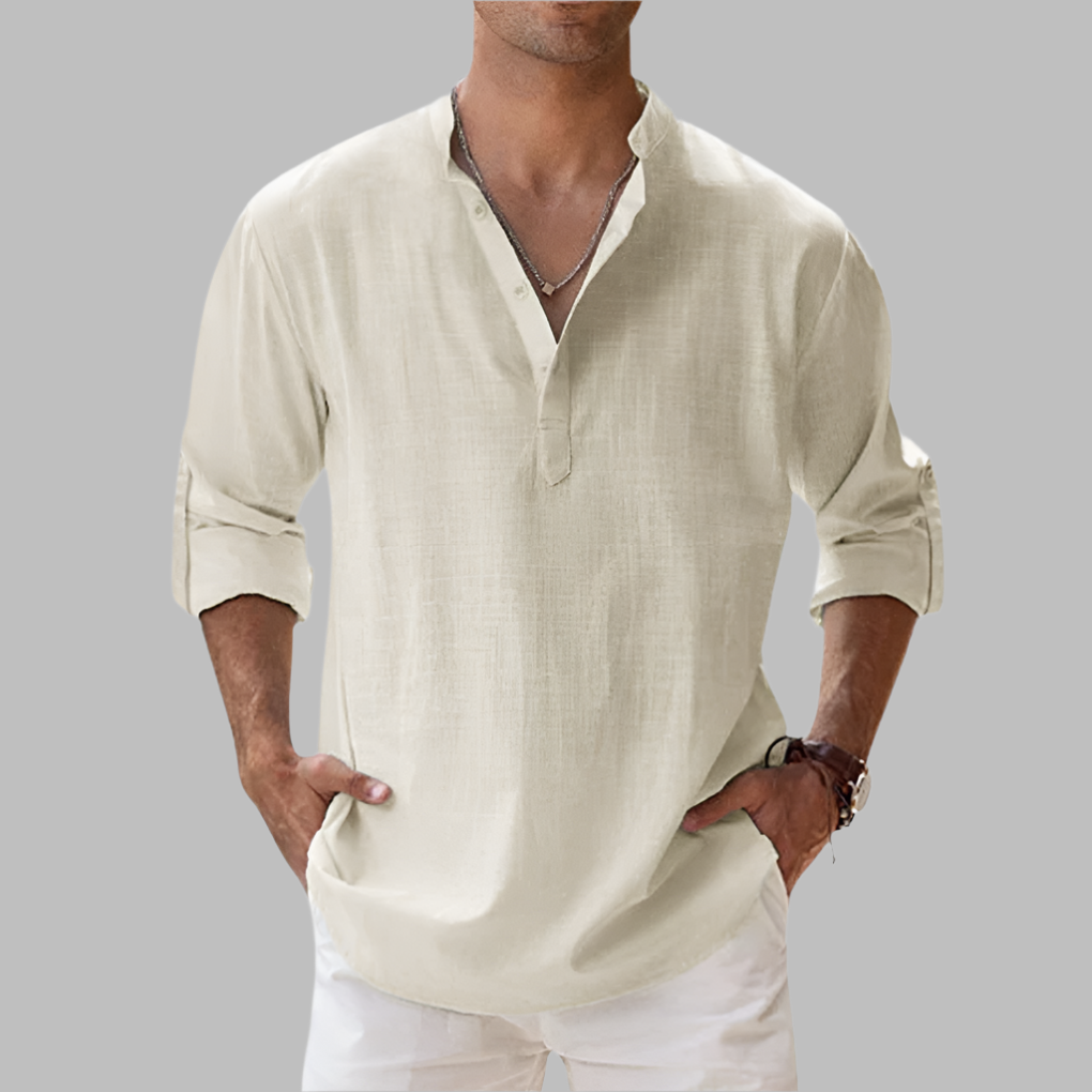 Men's Long Sleeve Lightweight Summer Shirt Casual Shirt