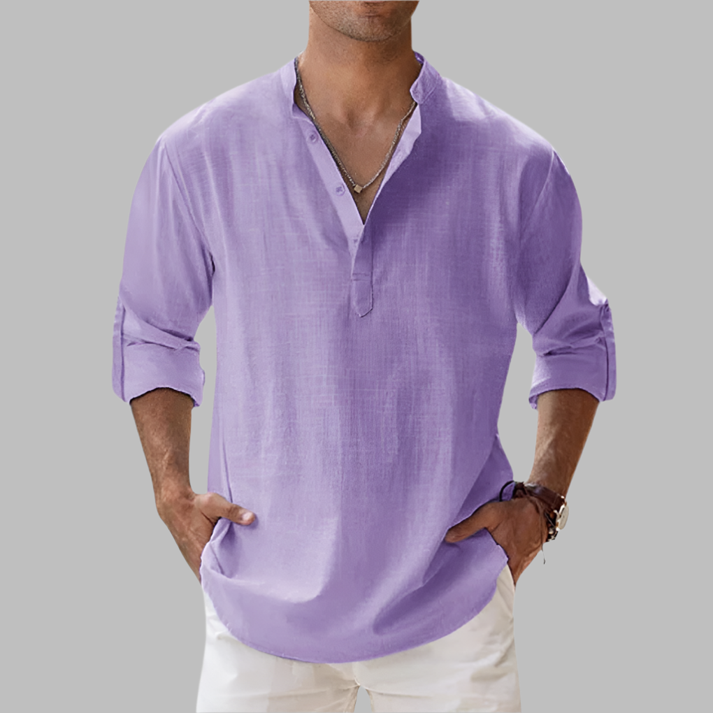 Men's Long Sleeve Lightweight Summer Shirt Casual Shirt