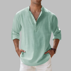 Men's Long Sleeve Lightweight Summer Shirt Casual Shirt