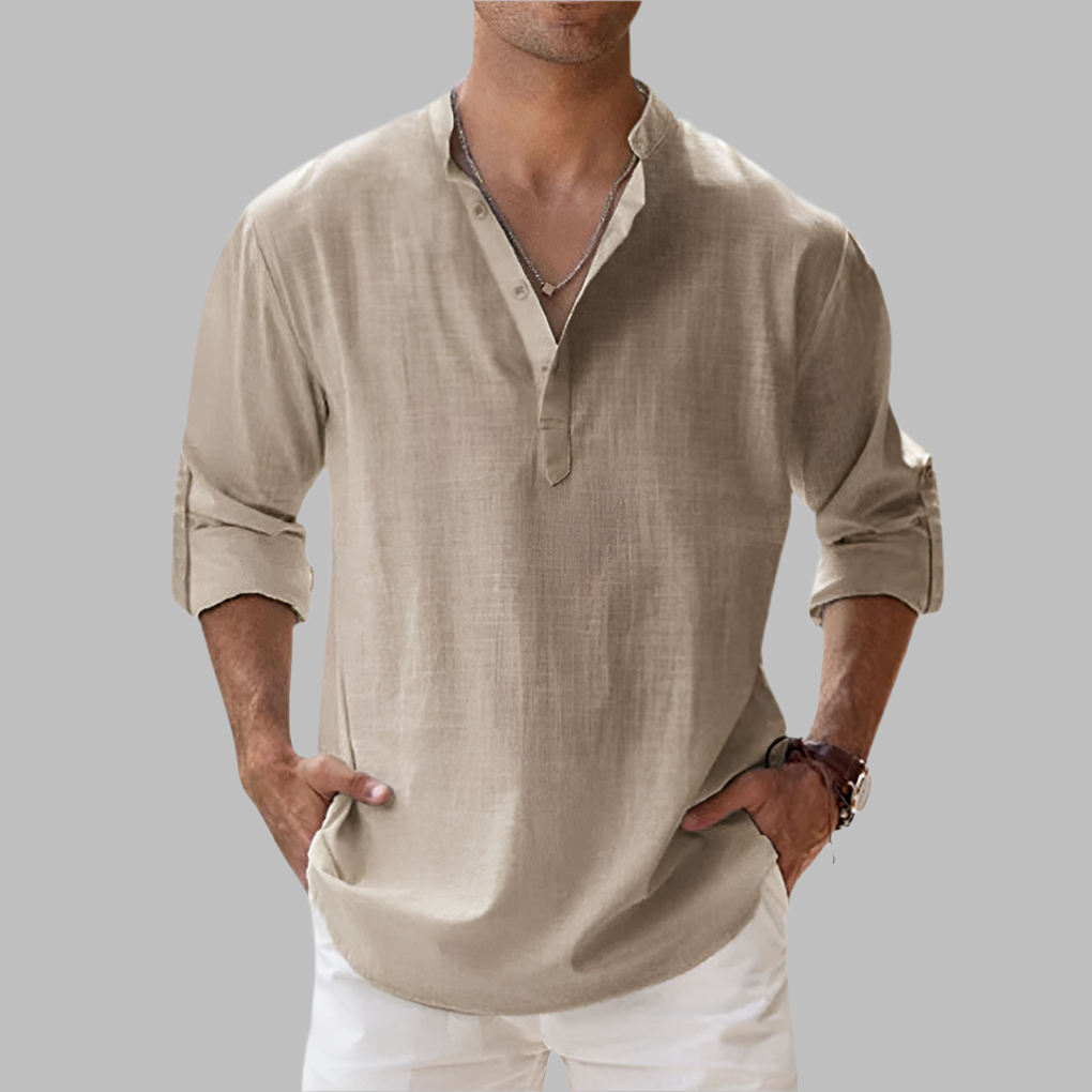 Men's Long Sleeve Lightweight Summer Shirt Casual Shirt