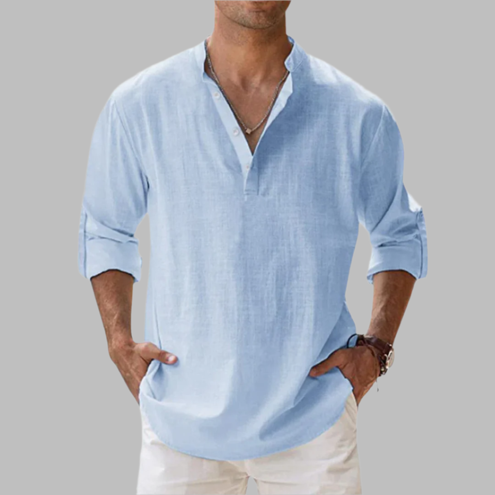 Men's Long Sleeve Lightweight Summer Shirt Casual Shirt