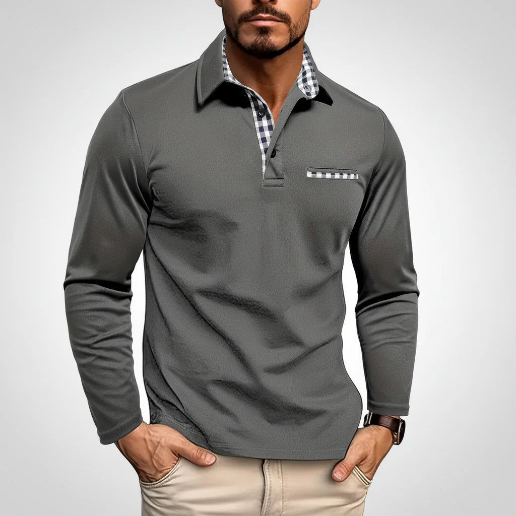 Men's Long Sleeve Shirt with Side Pockets