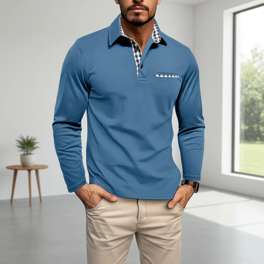 Men's Long Sleeve Shirt with Side Pockets