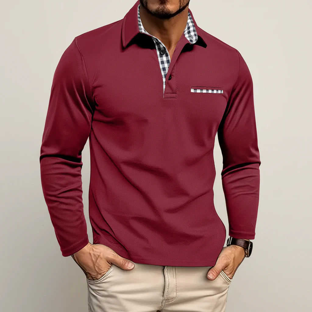 Men's Long Sleeve Shirt with Side Pockets