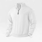 Men’s Quarter Zip Sweater with Cable Knit Texture