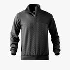 Men’s Quarter Zip Sweater with Cable Knit Texture