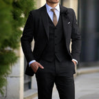 Men's Slim Fit 3-Piece Suit Set Business Wedding Formal Tailored