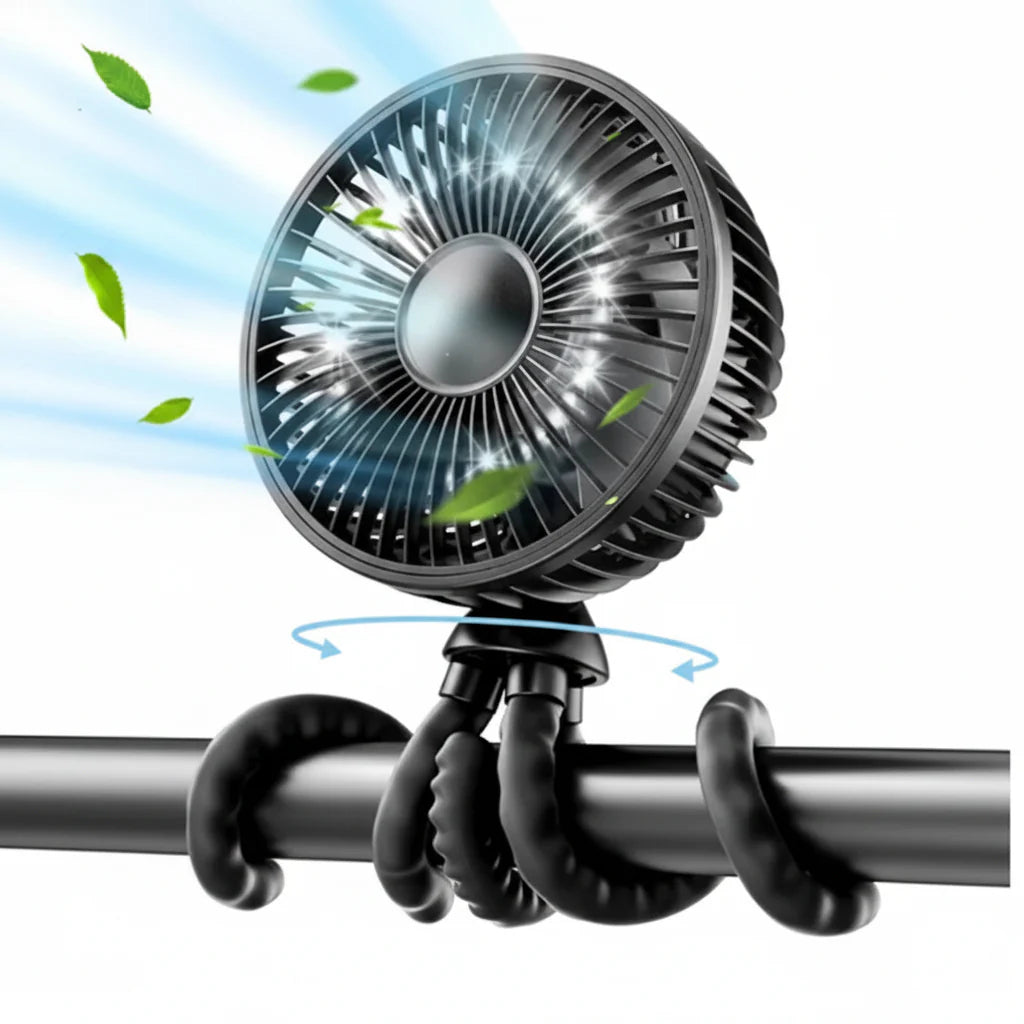 Mini USB Clip-On Flexible Desk Fan