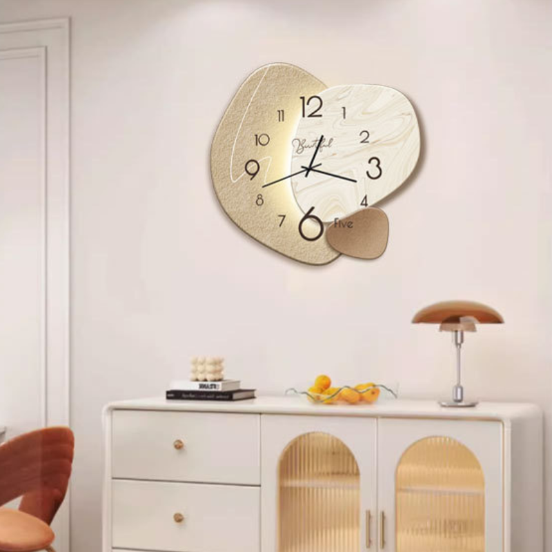 Nordic Abstract Wall Clock Decorative with Silent Quartz