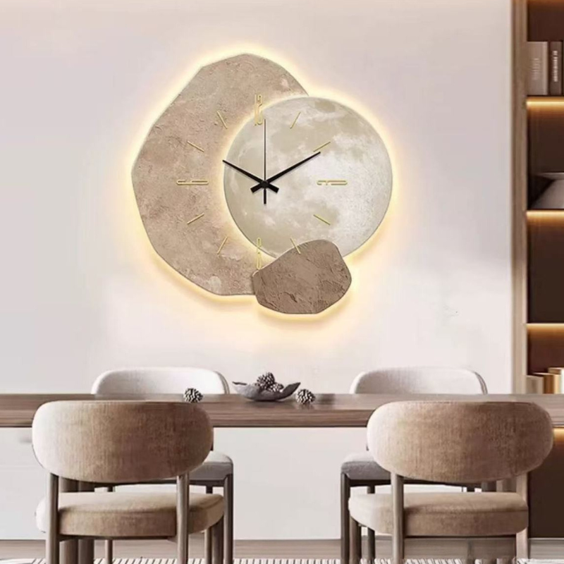 Nordic Abstract Wall Clock Decorative with Silent Quartz