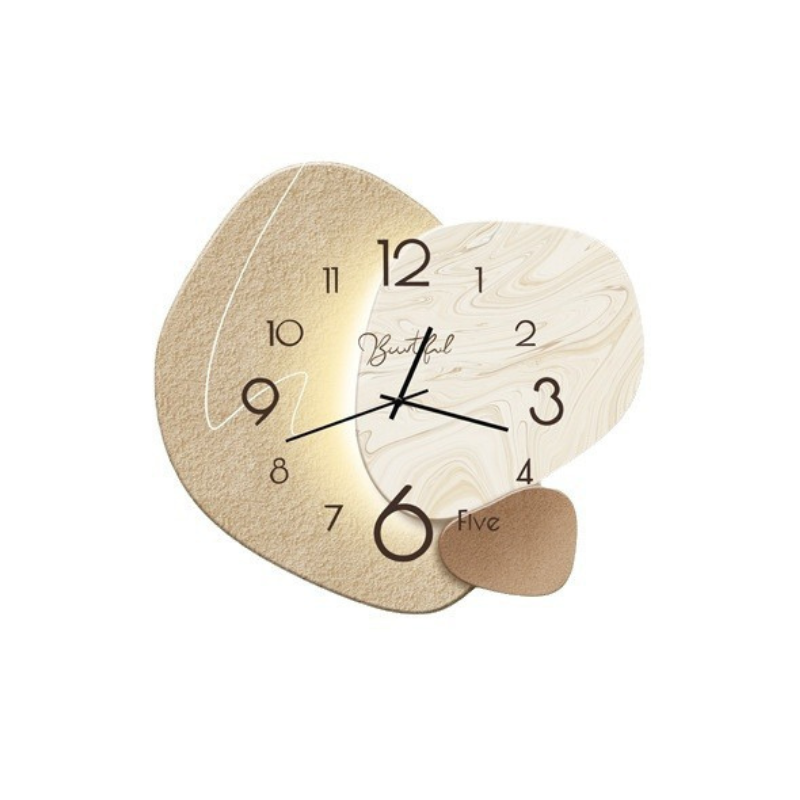 Nordic Abstract Wall Clock Decorative with Silent Quartz